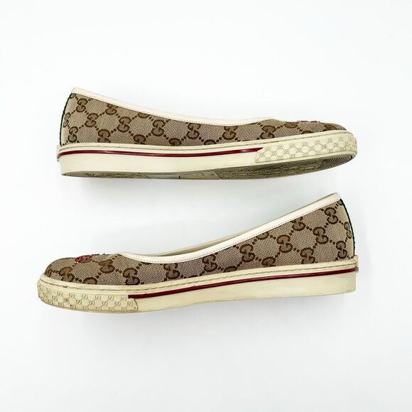 Gucci GG Supreme Monogram Slip On Flats Size 39, 9 - Picture 7 of 14